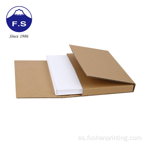 Caja de correo de libro de envío de cartón corrugado fácil de ensamblar